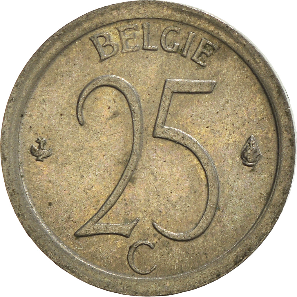 Moneta, Belgio, 25 Centimes, 1972