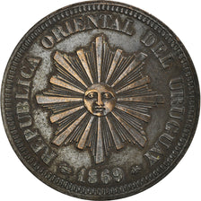 Monnaie, Uruguay, 2 Centesimos, 1869