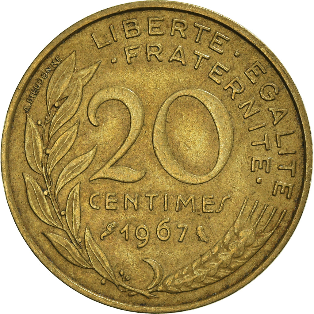 Münze, Frankreich, 20 Centimes, 1967
