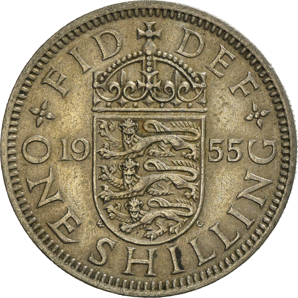 Monnaie, Grande-Bretagne, Shilling, 1955