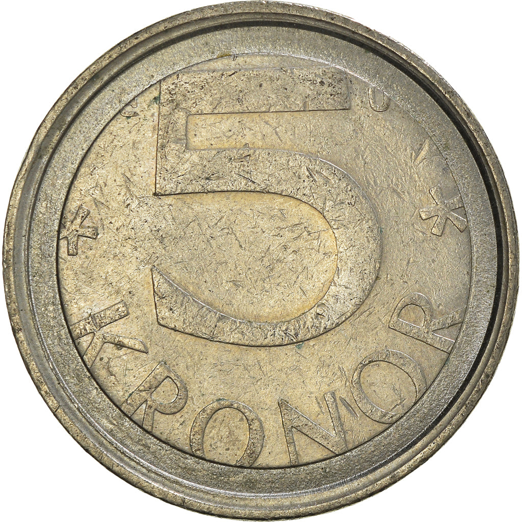 Moneta, Svezia, 5 Kronor, 1982