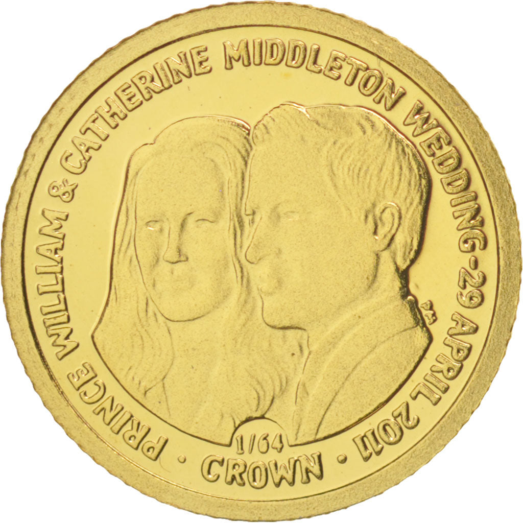 Falkland Islands, 1/64 Crown, 2011, MS(65-70), Gold
