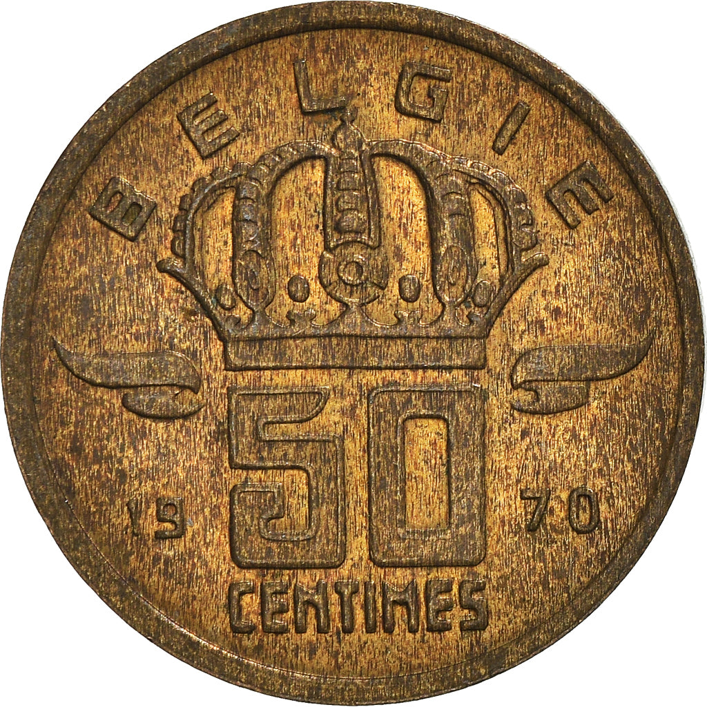 Moneta, Belgio, 50 Centimes, 1970