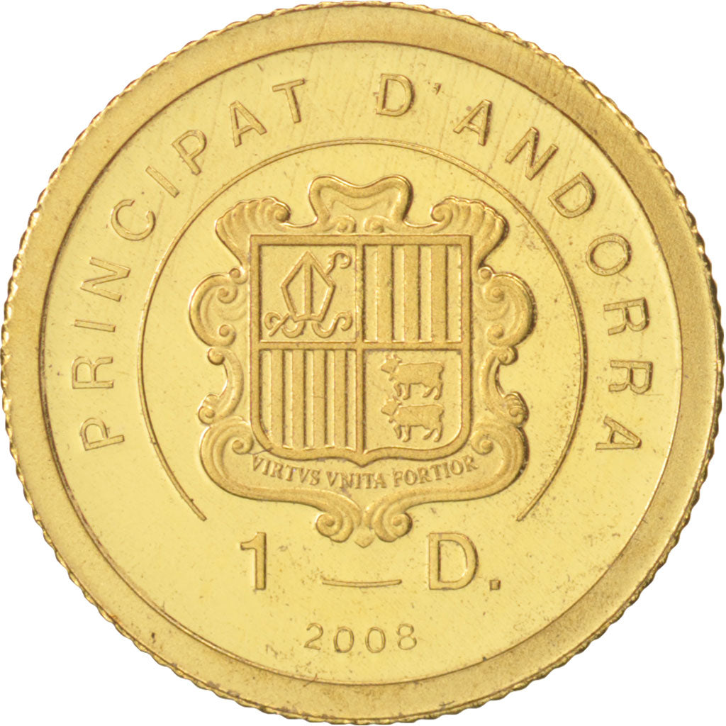 Andorra, Diner, Basilique Saint-Pierre, 2008, MS(65-70), Gold