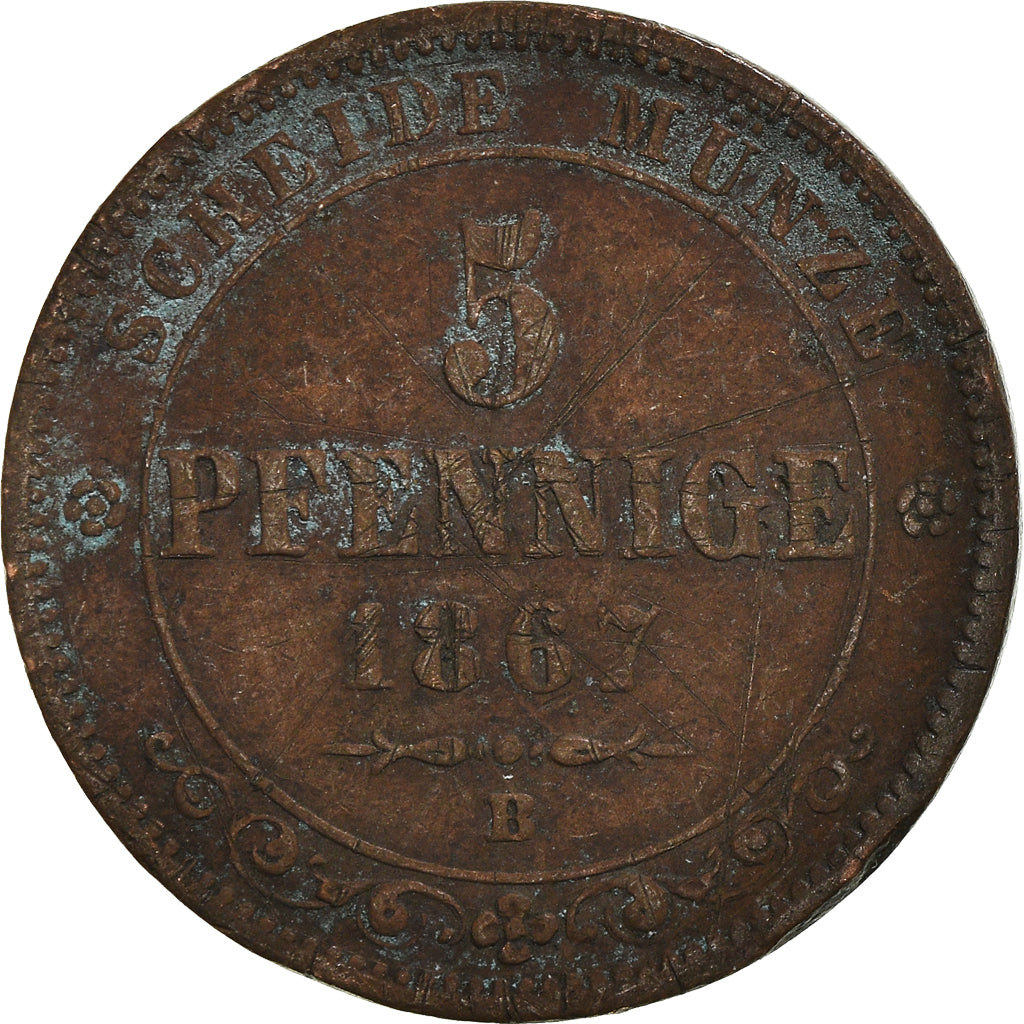 German States, 5 Pfennig, 1867