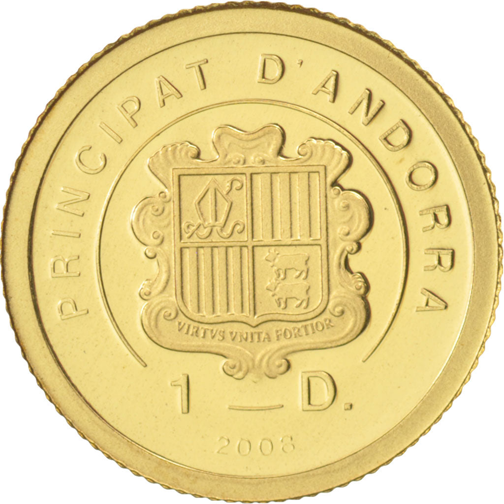 Andorra, Diner, Vénus de Milo, 2008, MS(65-70), Gold