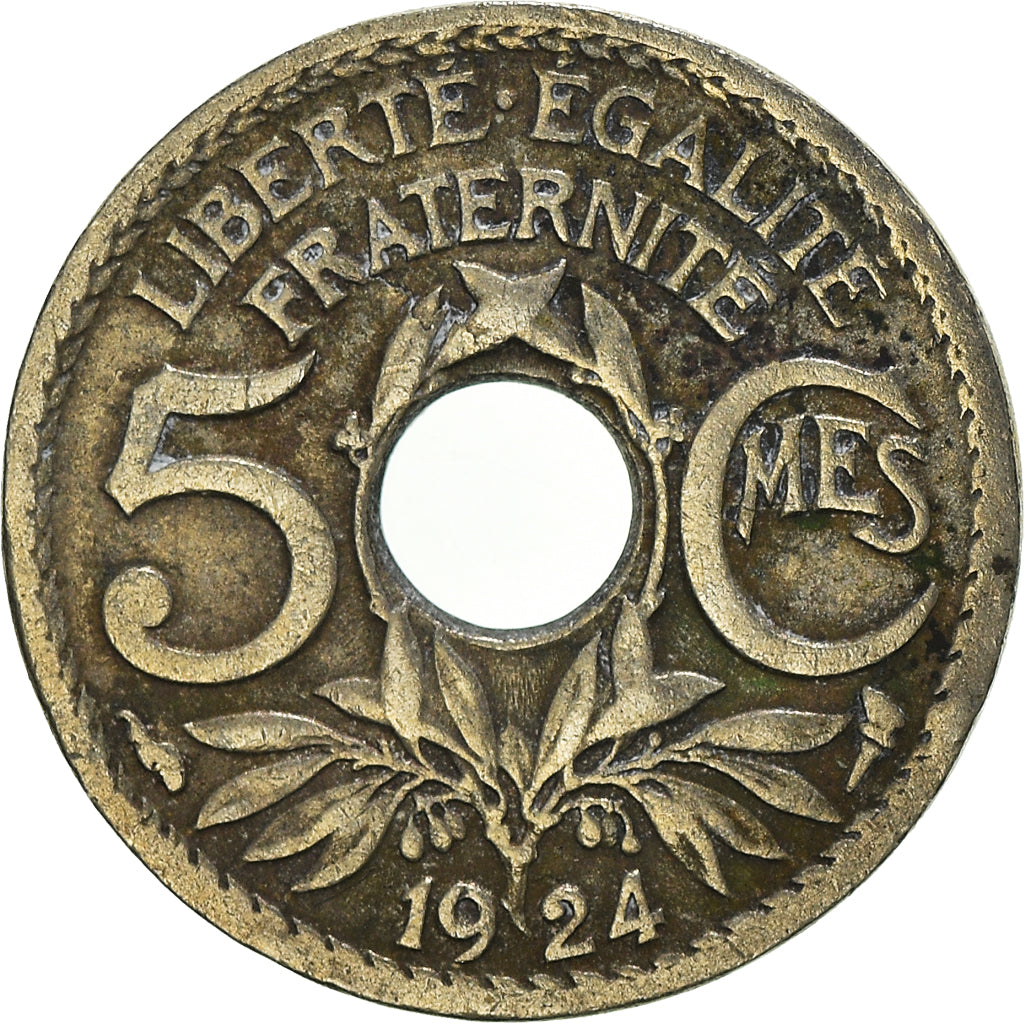 Moneta, Francia, 5 Centimes, 1924