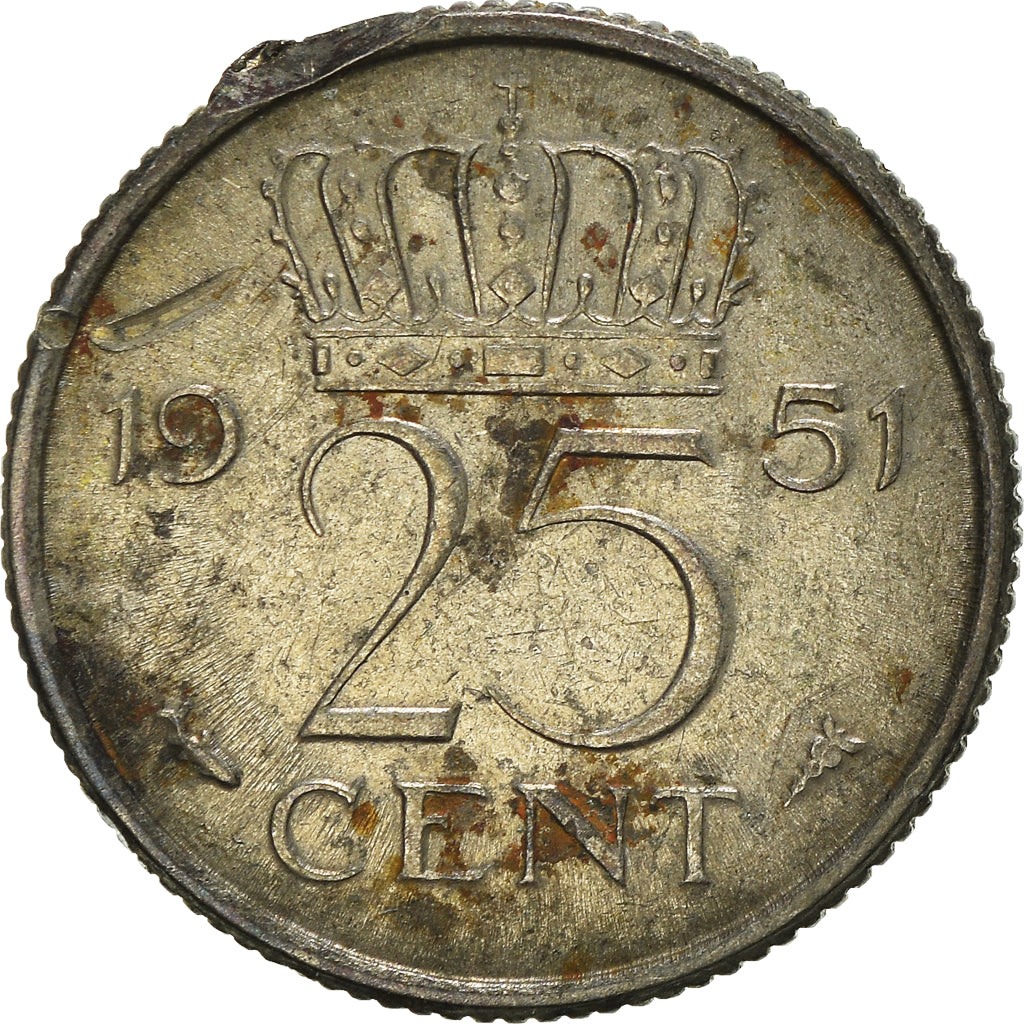 Münze, Niederlande, 25 Cents, 1951