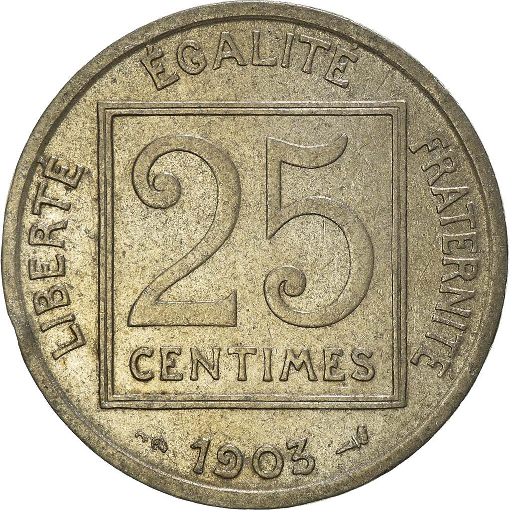 Moneta, Francja, 25 Centimes, 1903
