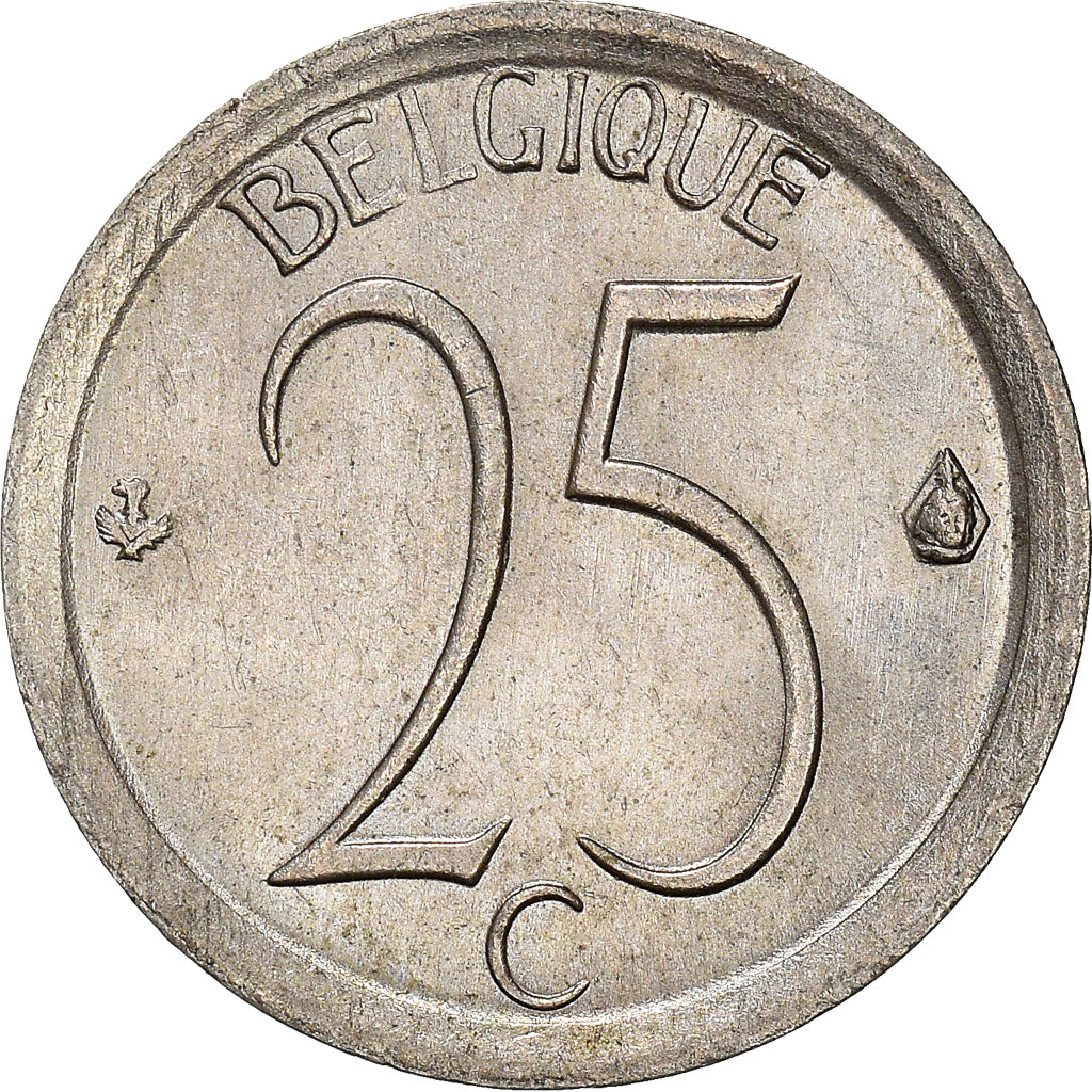 Monnaie, Belgique, 25 Centimes, 1968
