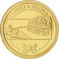 Liberia, 12 Dollars, Chapelle Sixtine, 2010, MS(65-70), Gold
