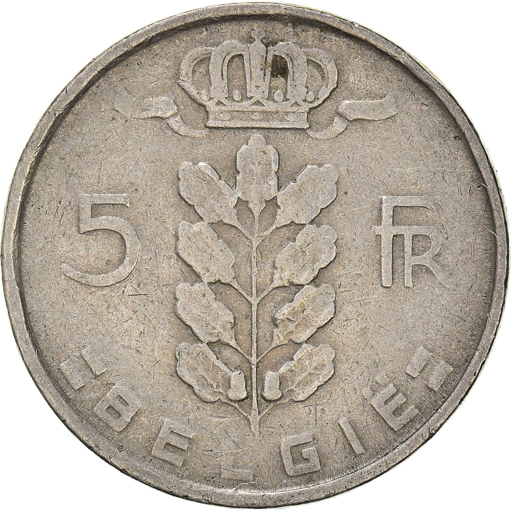 Moneda, Bélgica, 5 Francs, 5 Frank, 1950