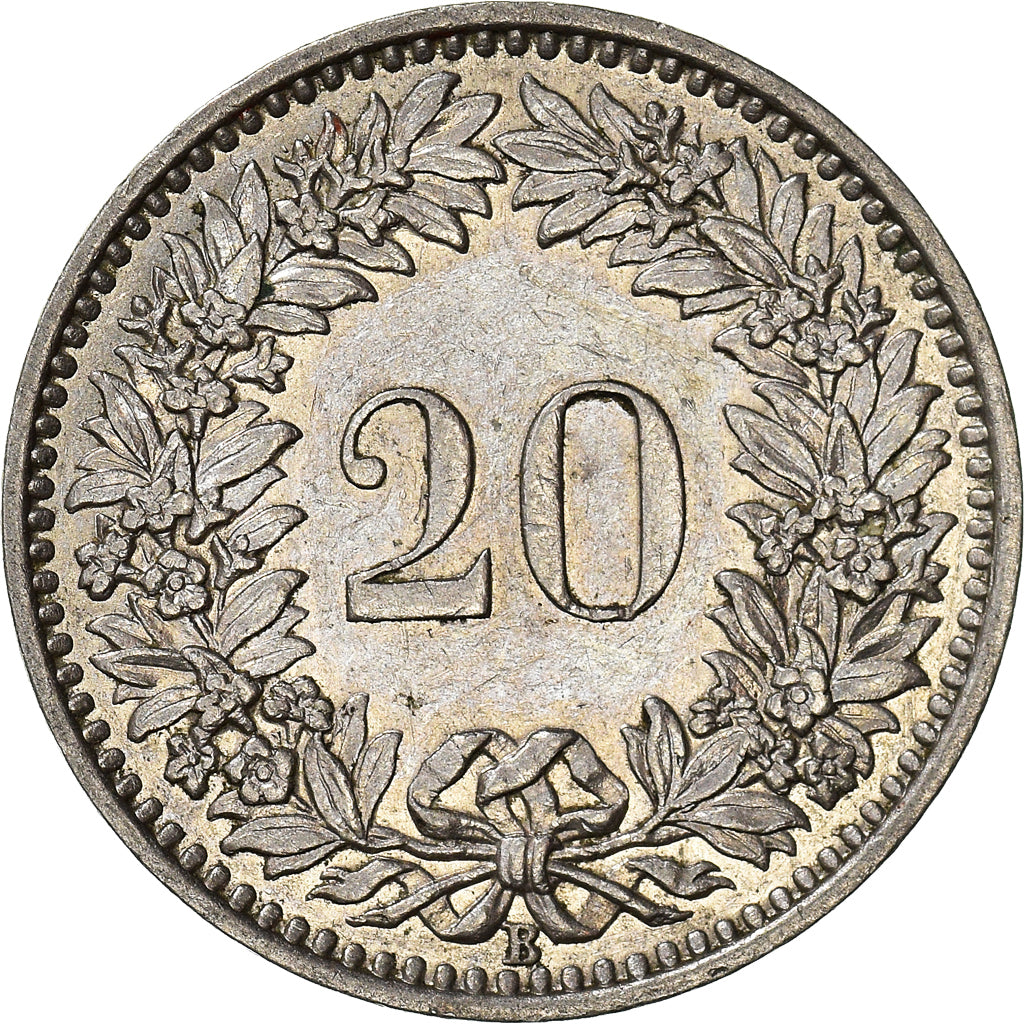 Monnaie, Suisse, 20 Rappen, 1955