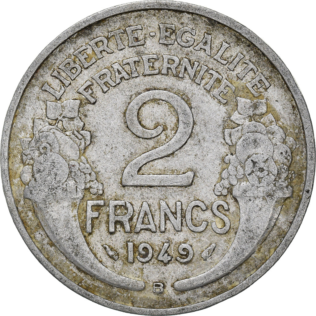 Moeda, França, 2 Francs, 1949