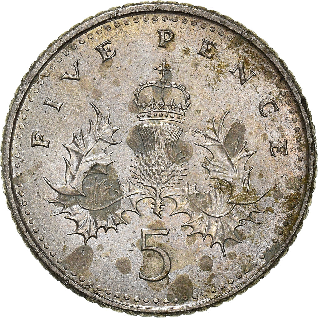 Moneda, Gran Bretaña, 5 Pence, 2002