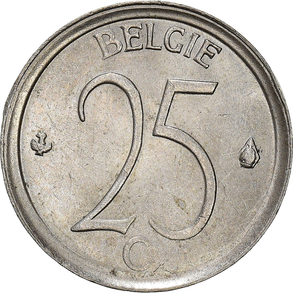 Moneta, Belgio, 25 Centimes, 1965
