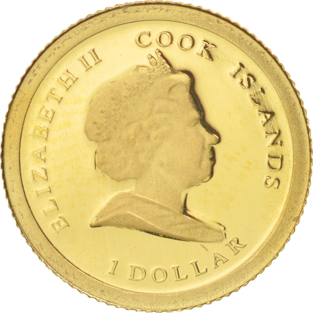Coin, Cook Islands, Dollar, 2009, MS(65-70), Gold