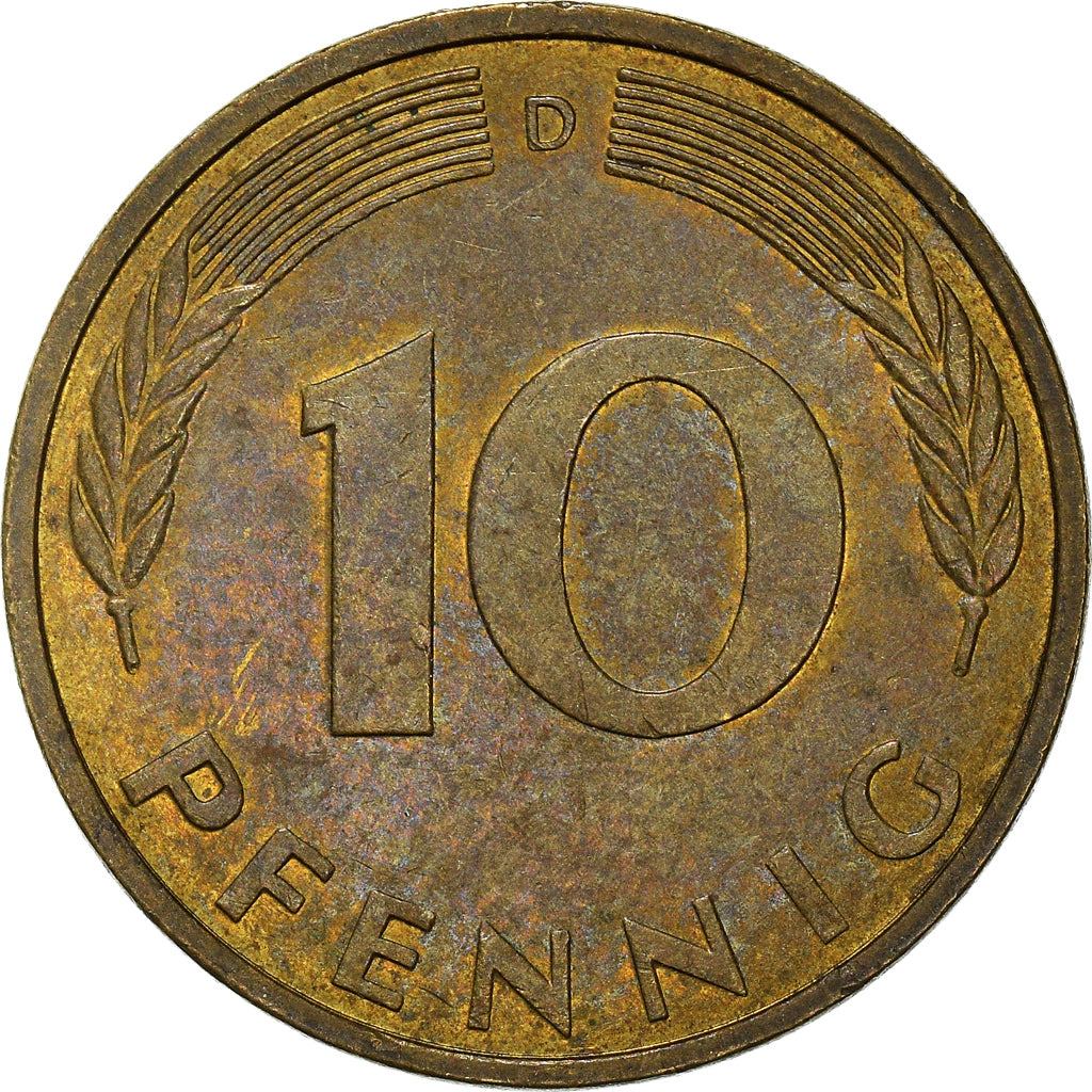 Moneda, ALEMANIA - REPÚBLICA FEDERAL, 10 Pfennig, 1987