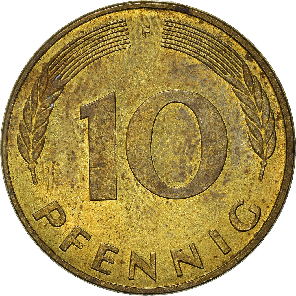 Moneda, ALEMANIA - REPÚBLICA FEDERAL, 10 Pfennig, 1990