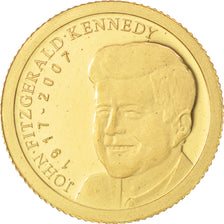 Palau, Dollar, JF Kennedy, 2007, MS(65-70), Gold