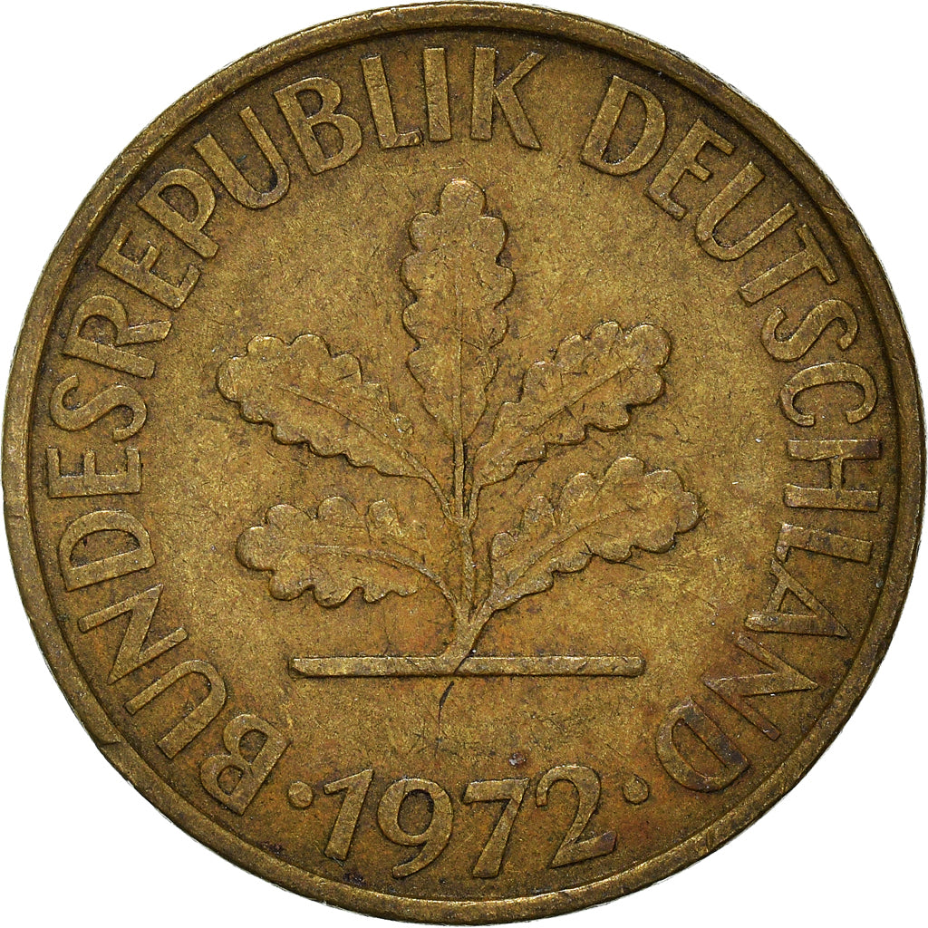 Moneta, GERMANIA - REPUBBLICA FEDERALE, 10 Pfennig, 1972