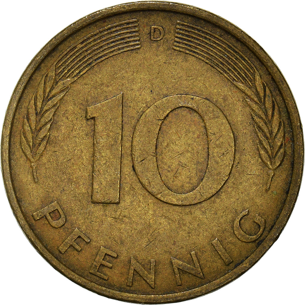 Moneta, GERMANIA - REPUBBLICA FEDERALE, 10 Pfennig, 1972