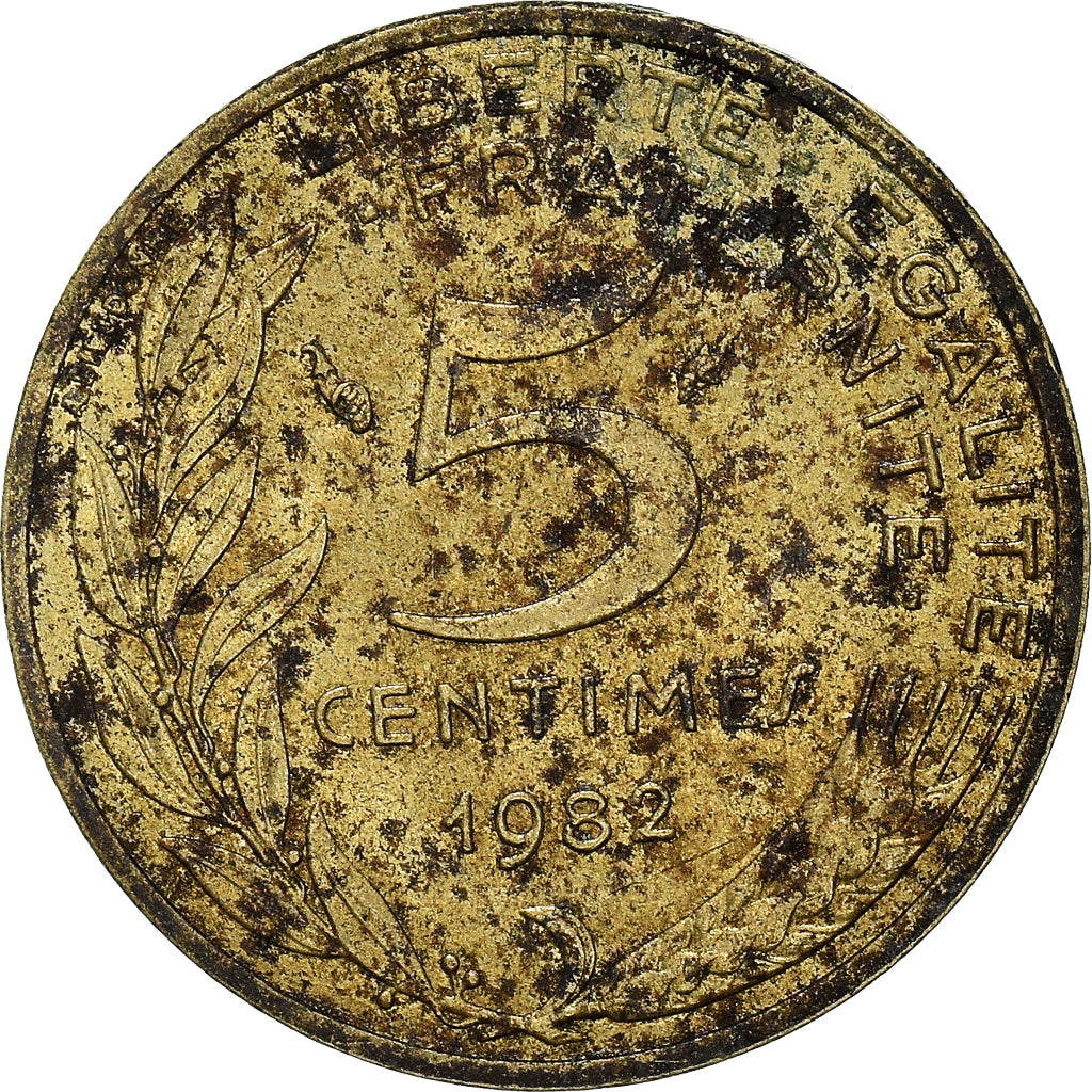 Coin, France, 5 Centimes, 1982