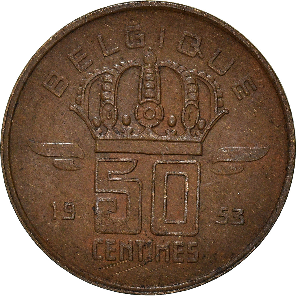 Coin, Belgium, 50 Centimes, 1953