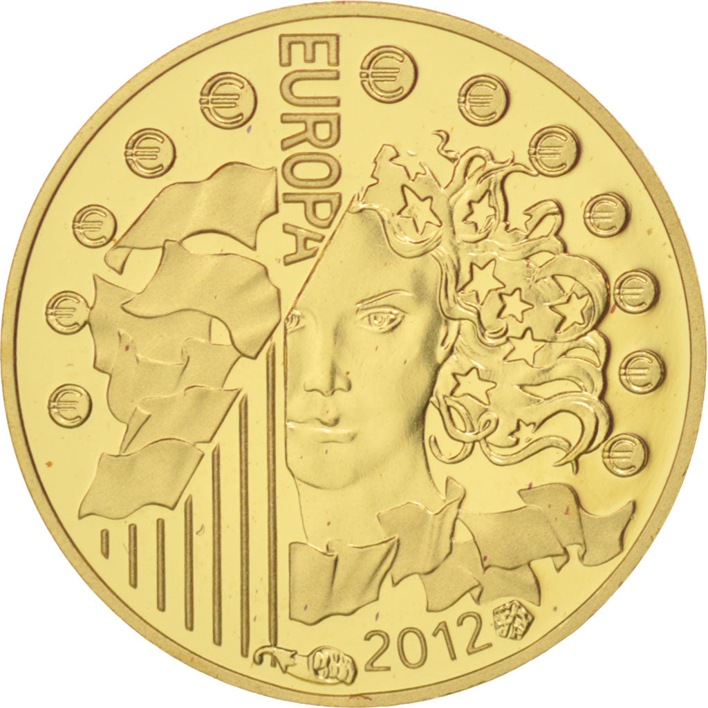 France, 5 Euro, Anniversaire Eurocorps, 2012, MS(65-70), Gold, KM:1851