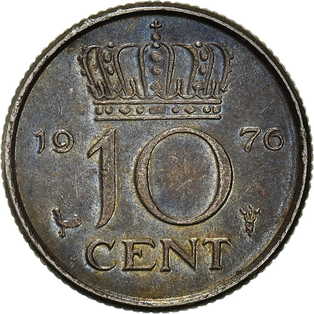 Coin, Netherlands, 10 Cents, 1976