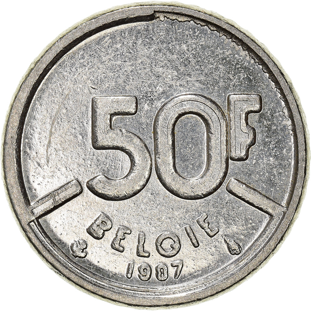 Moneta, Belgio, 50 Francs, 50 Frank, 1987