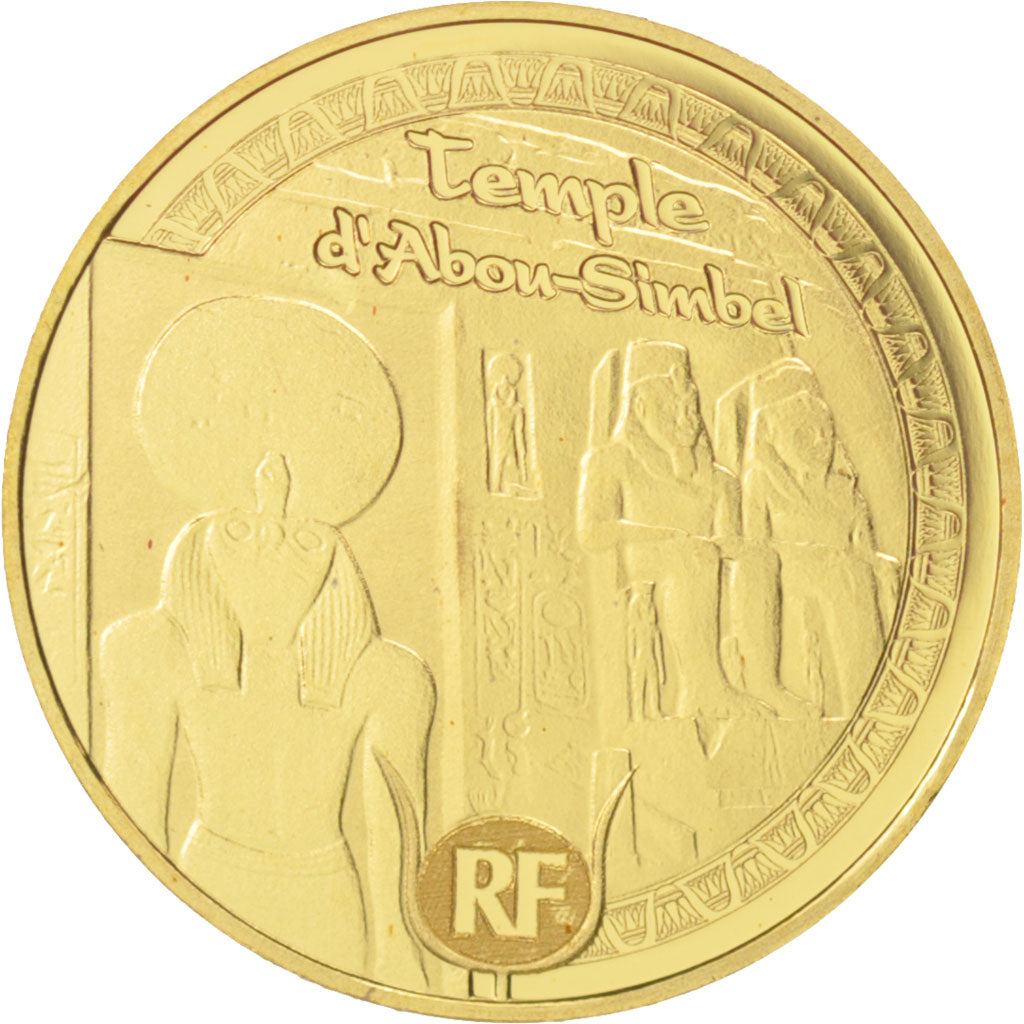 France, 5 Euro, Temple d'Abou-Simbel, 2012, MS(65-70), Gold, KM:1907