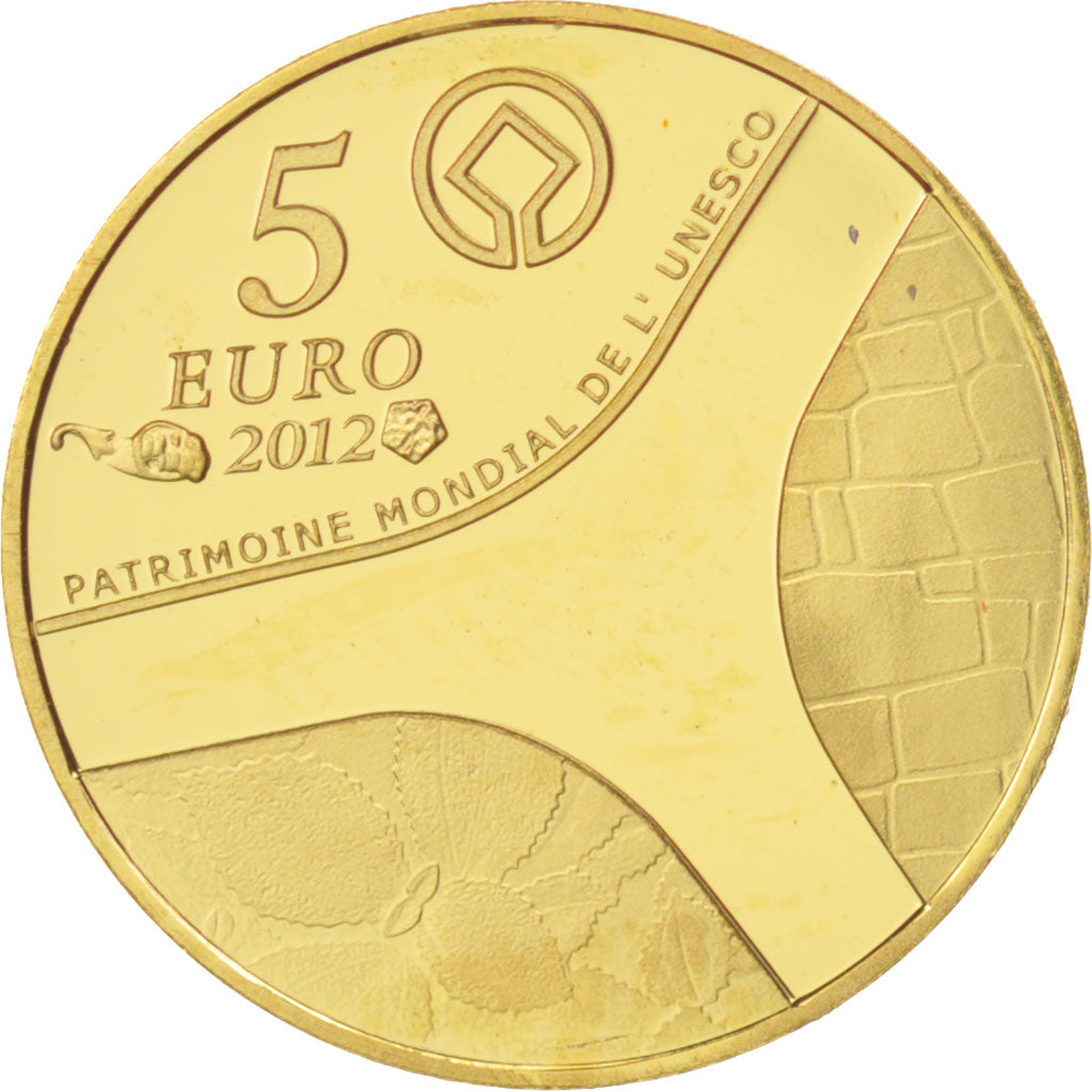 France, 5 Euro, Temple d'Abou-Simbel, 2012, MS(65-70), Gold, KM:1907