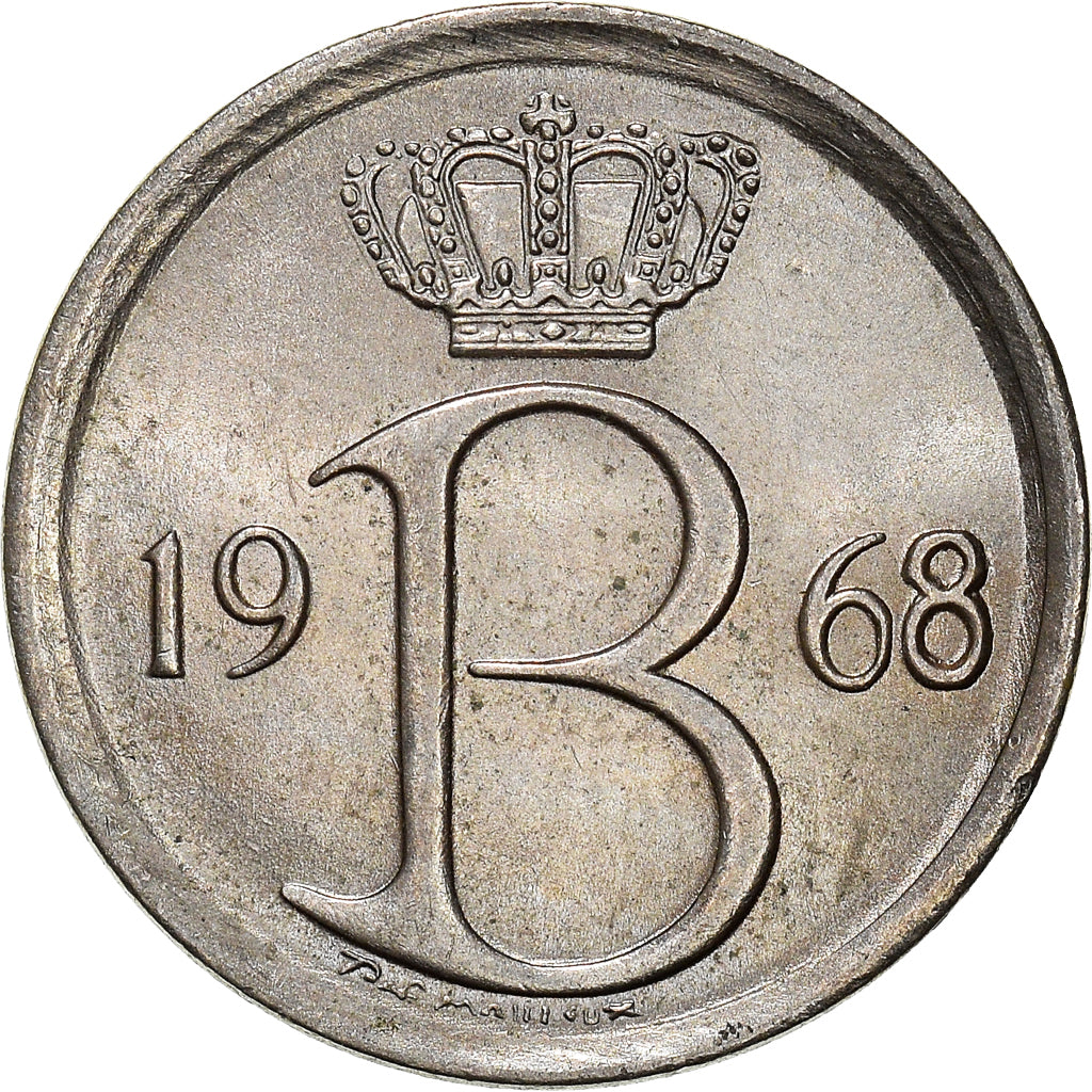 Moneta, Belgio, 25 Centimes, 1968