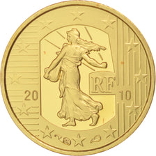 France, 5 Euro, Semeuse, 2010, MS(65-70), Gold, KM:1674