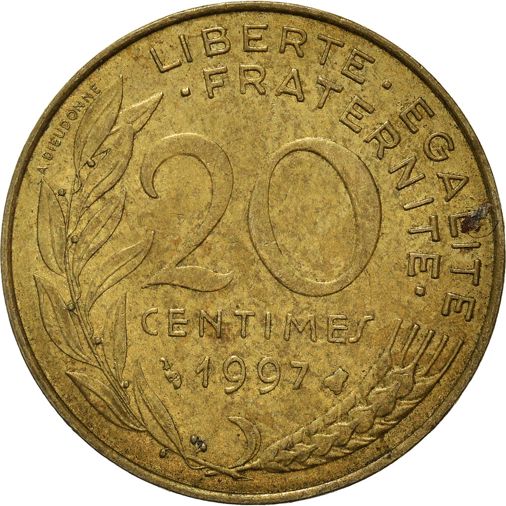 Munten, Frankrijk, 20 Centimes, 1997