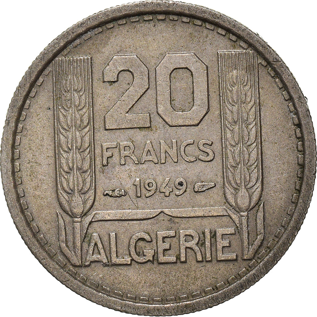 Coin, Algeria, 20 Francs, 1949