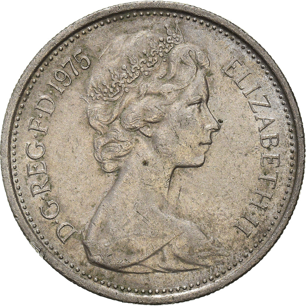Moneda, Gran Bretaña, 5 New Pence, 1975