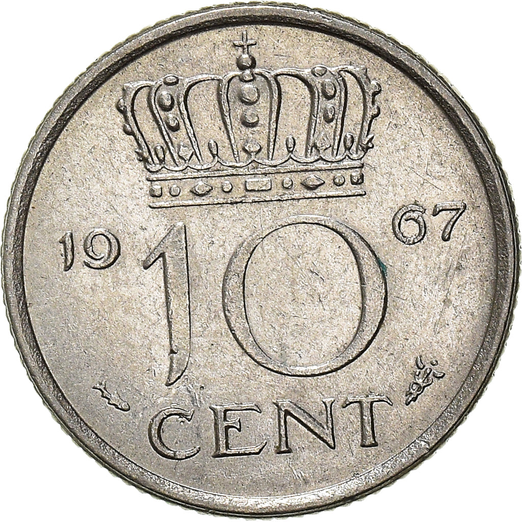 Münze, Niederlande, 10 Cents, 1967