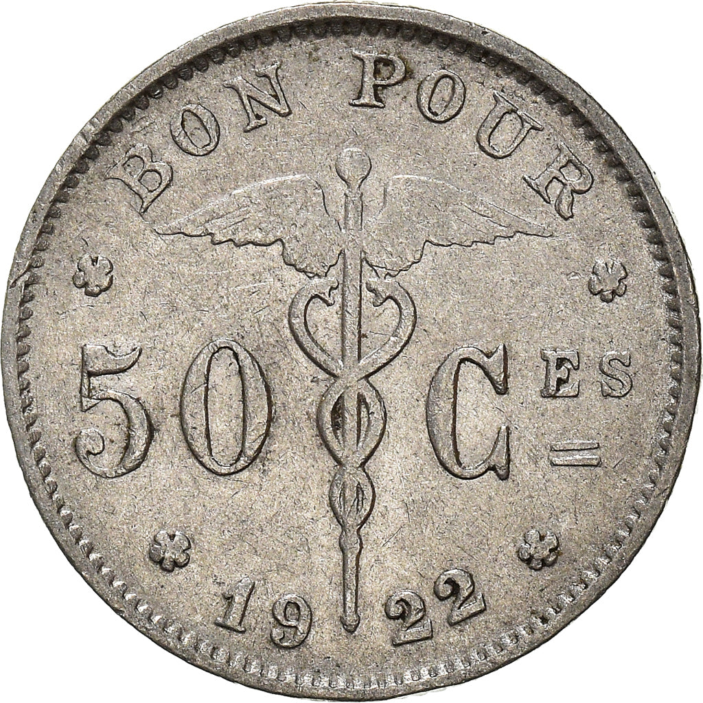 Moneta, Belgia, 50 Centimes, 1922
