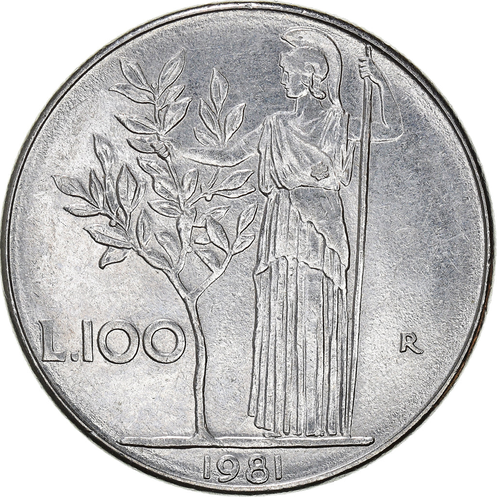 Münze, Italien, 100 Lire, 1981