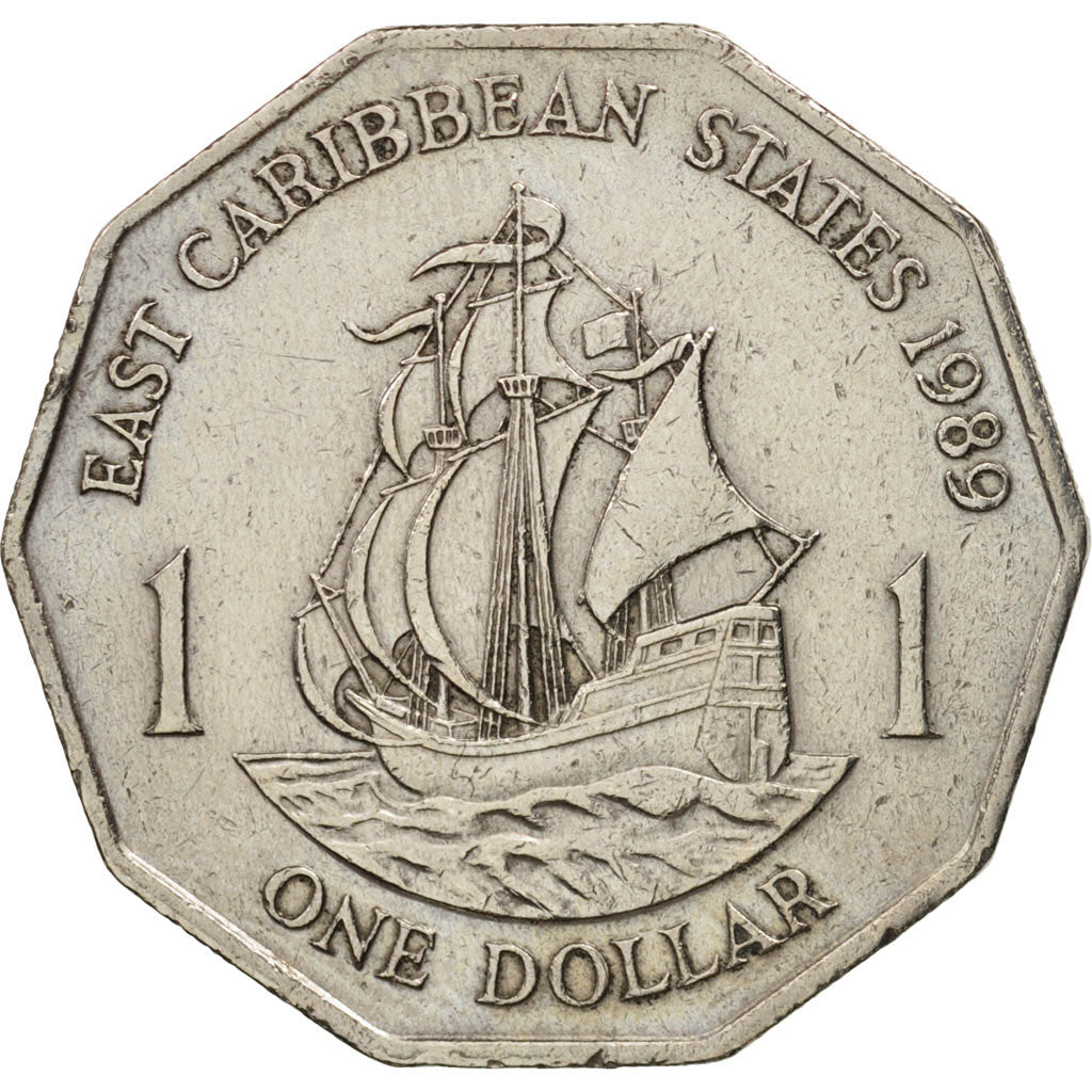 East Caribbean States, Elizabeth II, Dollar, 1989, EF(40-45), KM:20