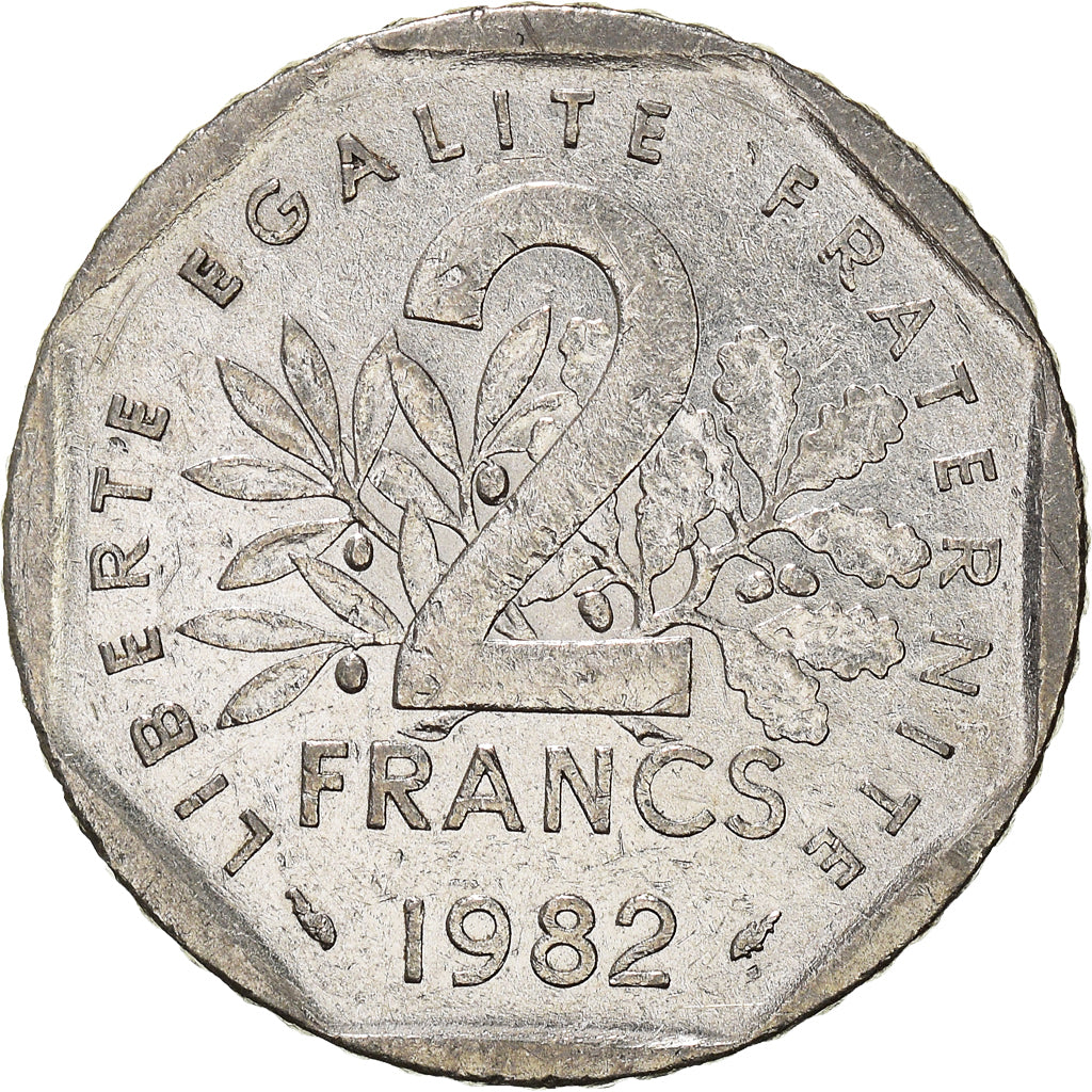 Moeda, França, 2 Francs, 1982