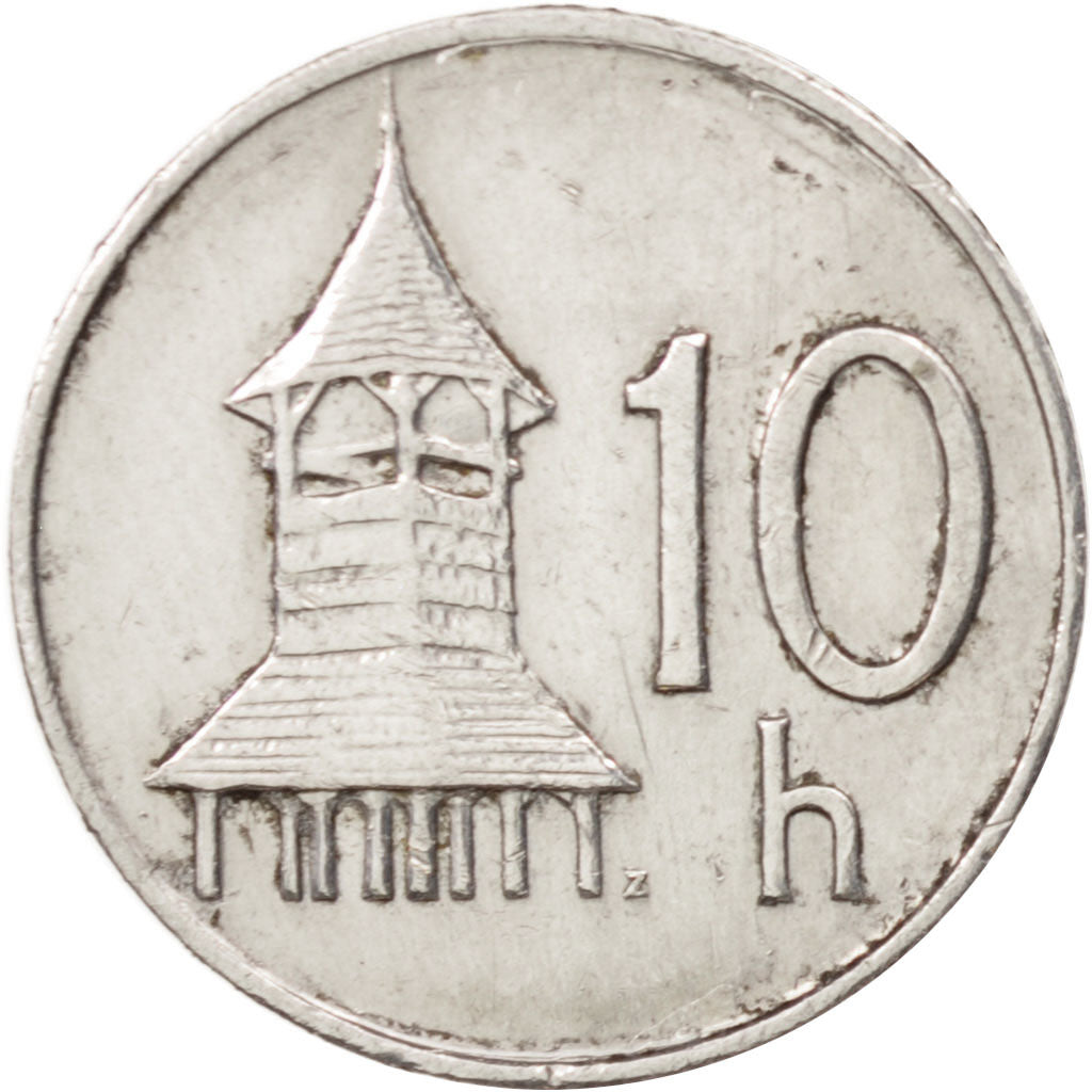 Coin, Slovakia, 10 Halierov, 1993, AU(50-53), Aluminum, KM:17