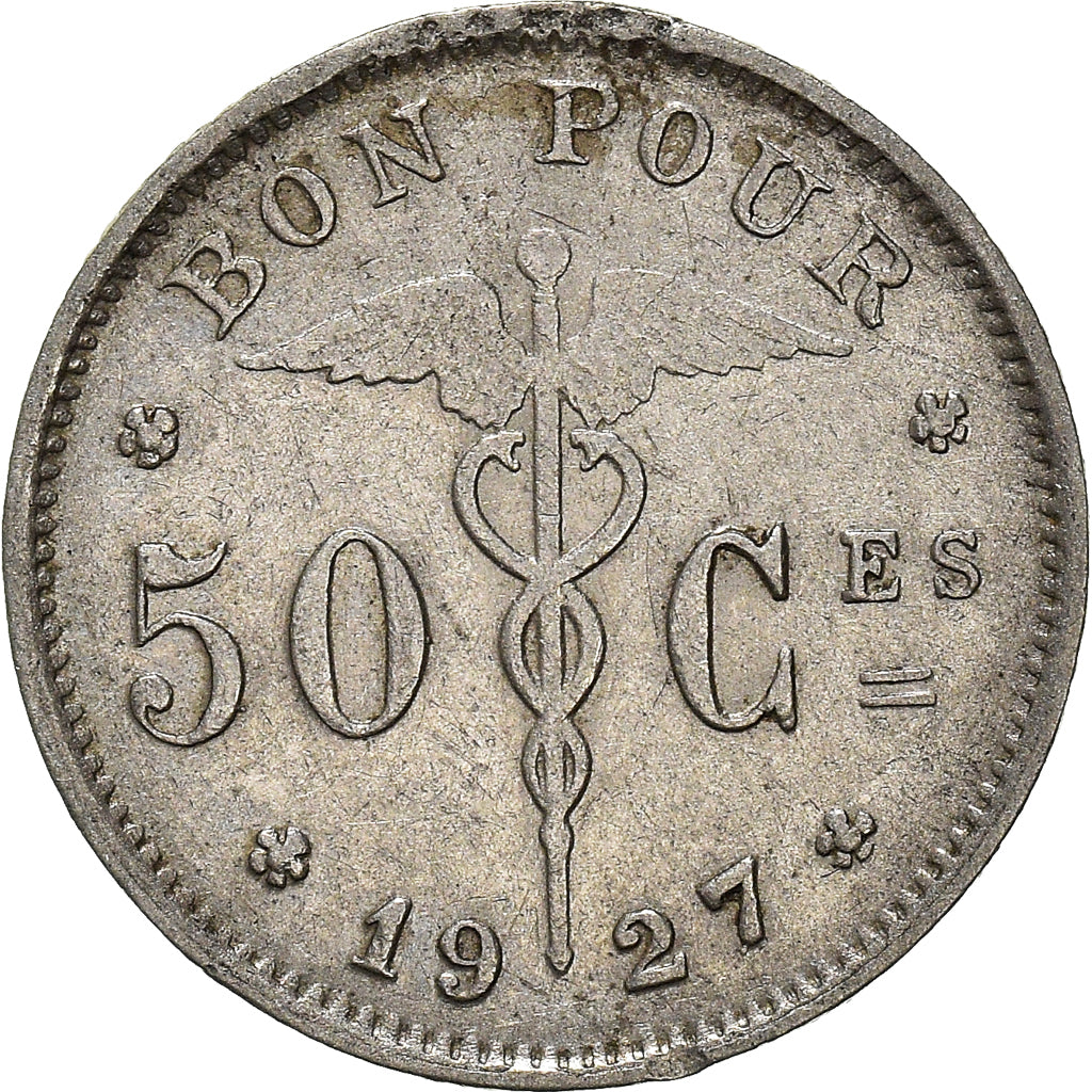 Monnaie, Belgique, 50 Centimes, 1927