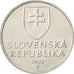 Slovakia, 2 Koruna, 1993, MS(63), Nickel plated steel, KM:13