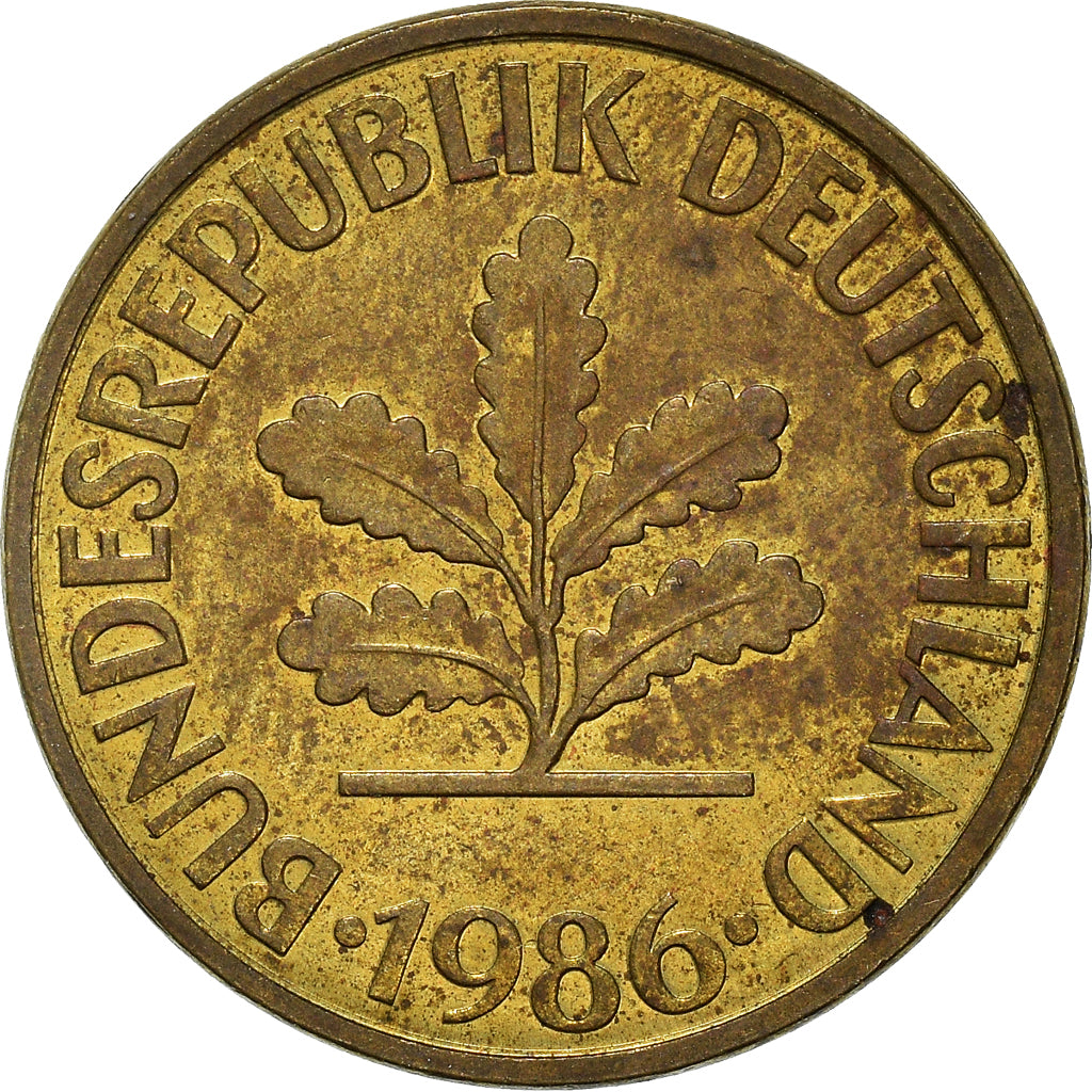 Moneta, Niemcy - RFN, 10 Pfennig, 1986