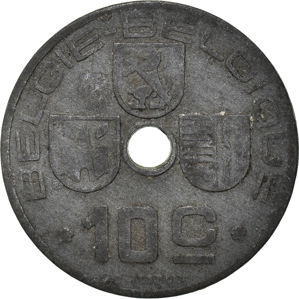Moeda, Bélgica, 10 Centimes, 1944
