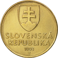 Slovakia, 10 Koruna, 1993, AU(55-58), Aluminum-Bronze, KM:11
