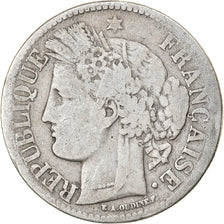Monnaie, France, Cérès, 2 Francs, 1871, Bordeaux, TB, Argent, Gadoury:529